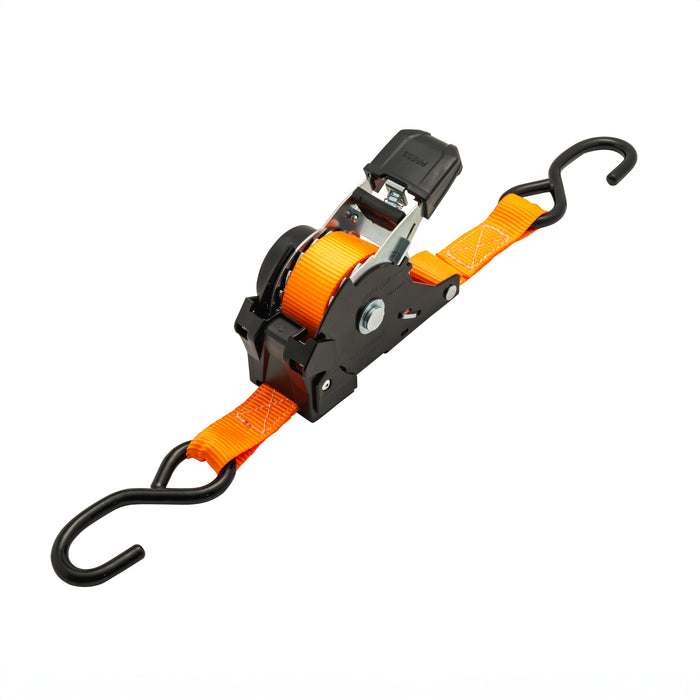 25mm Retractable Ratchet Strap, 680kg with S Hooks